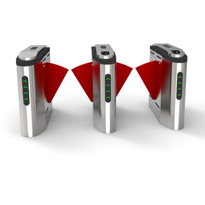 Rs485 Flap Barrier Turntile Face / Fingerprint / RFID Card Reader Υποστήριξη Μονής / Διπλής Λωρίδας
