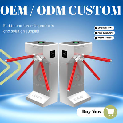 Συστήματα ασφαλείας Zento Automatic Security Barrier Gate Turnstile με κώδικα Qr και αναγνώστη καρτών RFID
