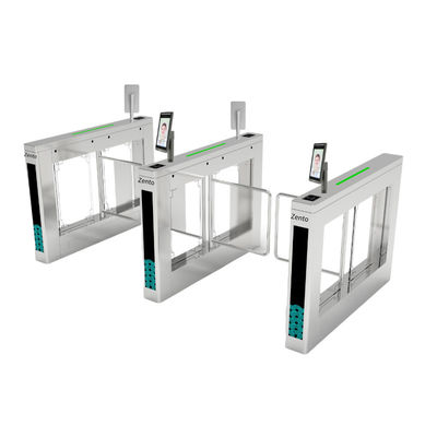 Περιστροφική πόρτα Swing Gate Zento εξοικονόμησης χώρου, λεπτός σχεδιασμός, έλεγχος πρόσβασης διπλής κατεύθυνσης με ένδειξη LED