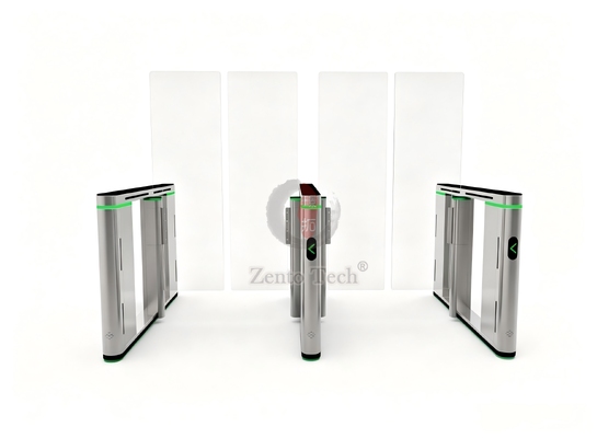 Επικεφαλής του Zento Automatic Speed Gate με 1700mm LED δείκτη γυάλινου φραγμού για αεροδρόμιο κτιρίου γραφείων